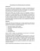 Características de los diferentes tipos de movimientos