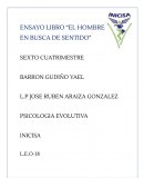 Ensayo librO “El hombre en busca de sentido”