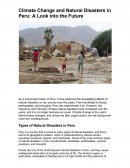Climate Change and Natural Disasters in Peru: A Look into the Future