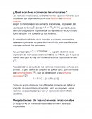 ¿Qué son los números irracionales?