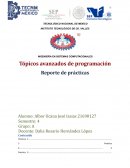 Reporte de practicas Unidad 1 Topicos Avanzados de Programacion