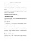 Introducción a la investigación de mercados