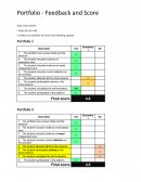 Portfolio - Feedback and Score