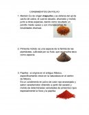 Condimentos en polvo