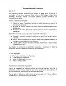 Resúmen Mercados Financieros