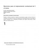 Ejercicios para el mejoramiento conductual de 3 a 6 años