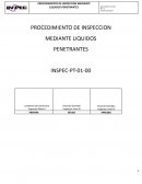 Procedimiento de inspeccion mediante liquidos penetrantes