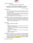 Aplicación a una situación de enfermería y la toma de decisones ético legales en el ejercicio profesión