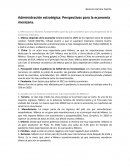 Administración estratégica: Perspectivas para la economía mexicana