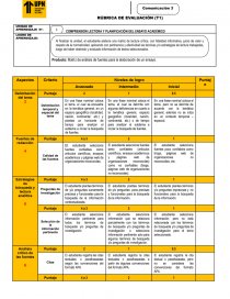 Comprensión lectora y planificación del ensayo académico. Página 1