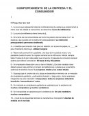 Comportamiento de la empresa y del consumidor