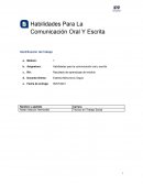 Habilidades para la comunicación oral y escrita