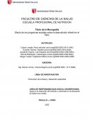 Efecto de los programas sociales sobre la desnutrición infantil en el Perú