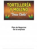 Plan de Negocios. Tortilleria y molino