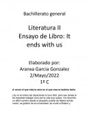 Ensayo de Libro: It ends with us