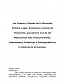 Causas y efectos de la migración en Venezuela