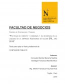 Políticas de crédito y cobranza y su incidencia en la liquidez de la empresa Ingenieros en acción SRL, año 2018