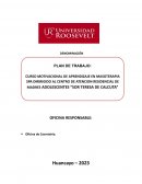 Plan de trabajo: Curso motivacional de aprendizaje en masoterapia SPA