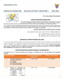 Síntesis de asignatura Taller de lectura y redacción