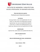 Planificación para el desarrollo de productos