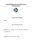 Intervención psicosocial