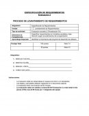 Proceso de levantamiento de requerimientos