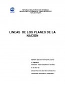 Lineas de los planes de la Nación