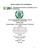 Informe sobre la roca ignea intrusiva y extrusivas