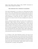 Public Administration Theory: Justification for conceptualization