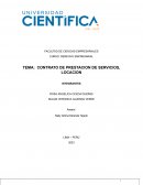 Contrato de prestación de servicios, Locación