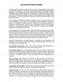 Asociaciones Público Privadas en el Perú