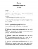 Sistemas Jurídicos. Lecturas