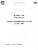 Econometria. Evaluar la evolución del empleo en Chile en los años 2017 y 2020