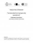 Universidad en tiempos de pandemia