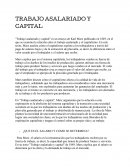 Trabajo asalariado y capital, ensayo de Karl Marx