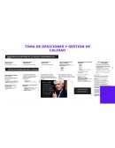 Toma de desiciones y gestión de calidad