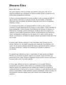 Discurso Ética