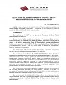 Resolución del superintendente nacional de los registros públicos