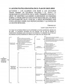 Acción política educativa en el plan de once años