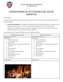 Cronograma de la ceremonia del Días de Muertos