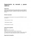 Segmentación de mercado y grupos objetivos