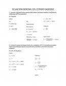 Ecuación general del estado gaseoso