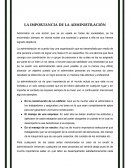 Administracion y su importancia