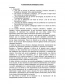 El Pensamiento Pedagógico Crítico