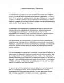 Administracion y gerencia