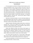 Habla solo si es mejor que el silencio