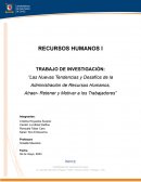 Las Nuevas Tendencias y Desafíos de la Administración de Recursos Humanos