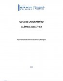 Guía de laboratorio . Química analítica