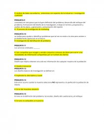 Banco de preguntas - Investigación de Mercados. Página 2