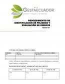 Procedimiento de identificación de peligros y evaluación de riesgos